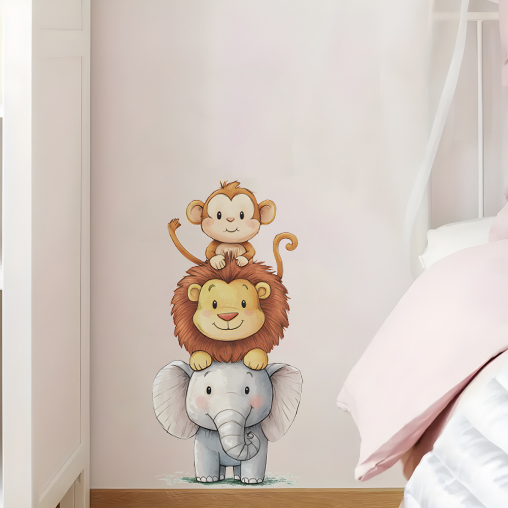 Baby Nursery Wall Stickers - ملصقات جدارية لطيفة على شكل حيوانات