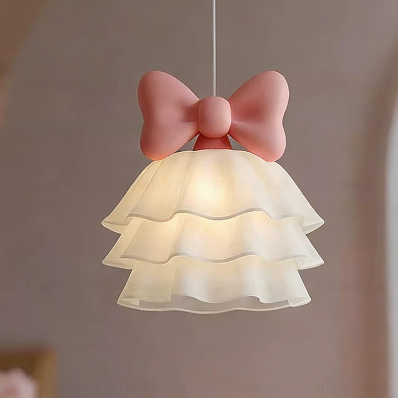 Baby Nursery Hot Air Balloon - ثريا غرفة الأطفال بفيونكة وردية، مصابيح