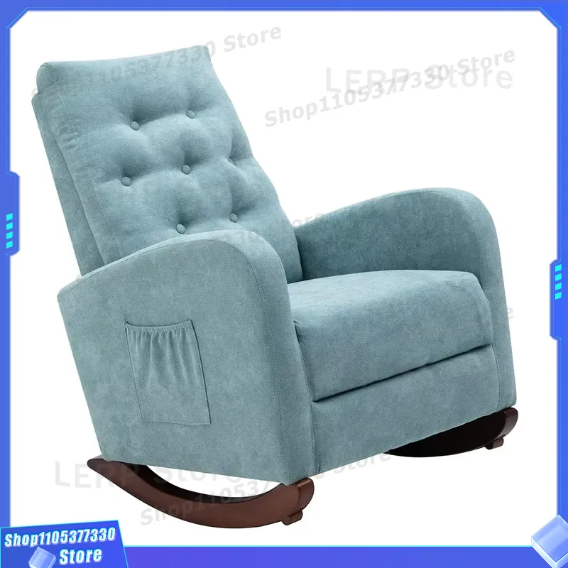 Baby Nursery Rocking Chair - كرسي هزاز خشبي للأطفال بظهر مرتفع