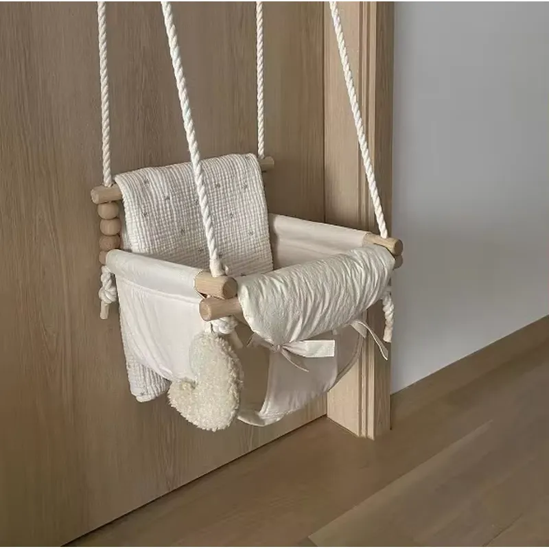Baby Nursery Rocking Chair - كرسي هزاز خشبي معلق للمواليد الجدد،