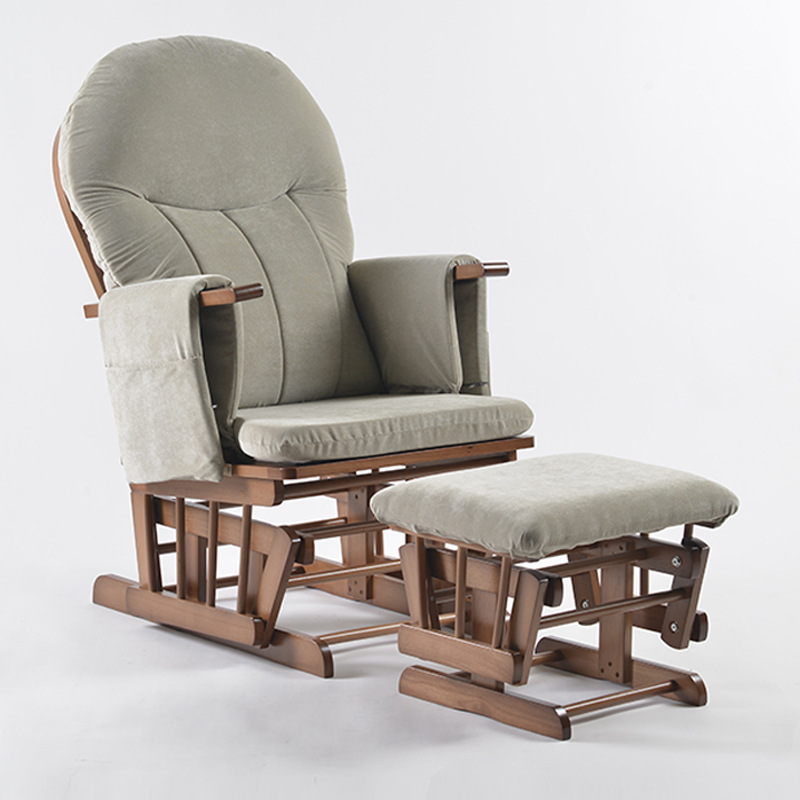 Baby Nursery Rocking Chair - كرسي رضاعة خشبي عصري هزاز قابل