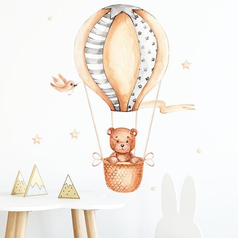 Baby Nursery Hot Air Balloon - ملصقات جدارية على شكل بالون هواء