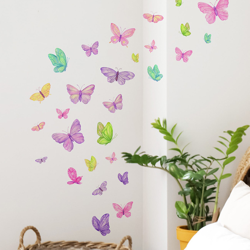 Baby Nursery Wall Stickers - ملصقات حائط على شكل فراشة رومانسية