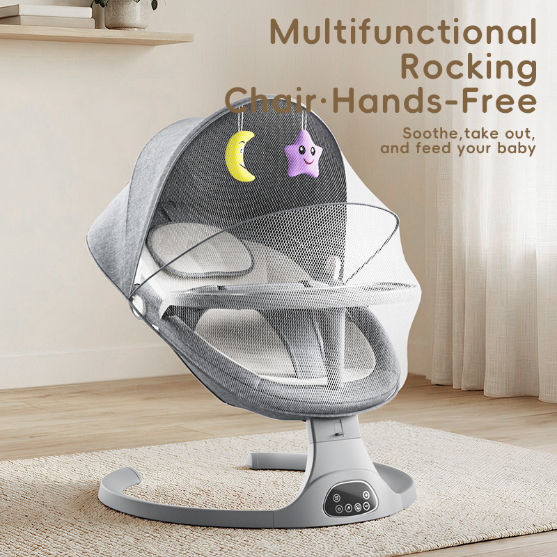 Baby Nursery Rocking Chair - كرسي هزاز كهربائي للأطفال، هزاز مهدئ