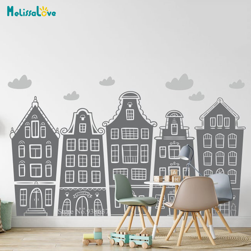 Baby Nursery Wall Stickers - ملصقات إسكندنافية للمنازل و الغيوم لواصق
