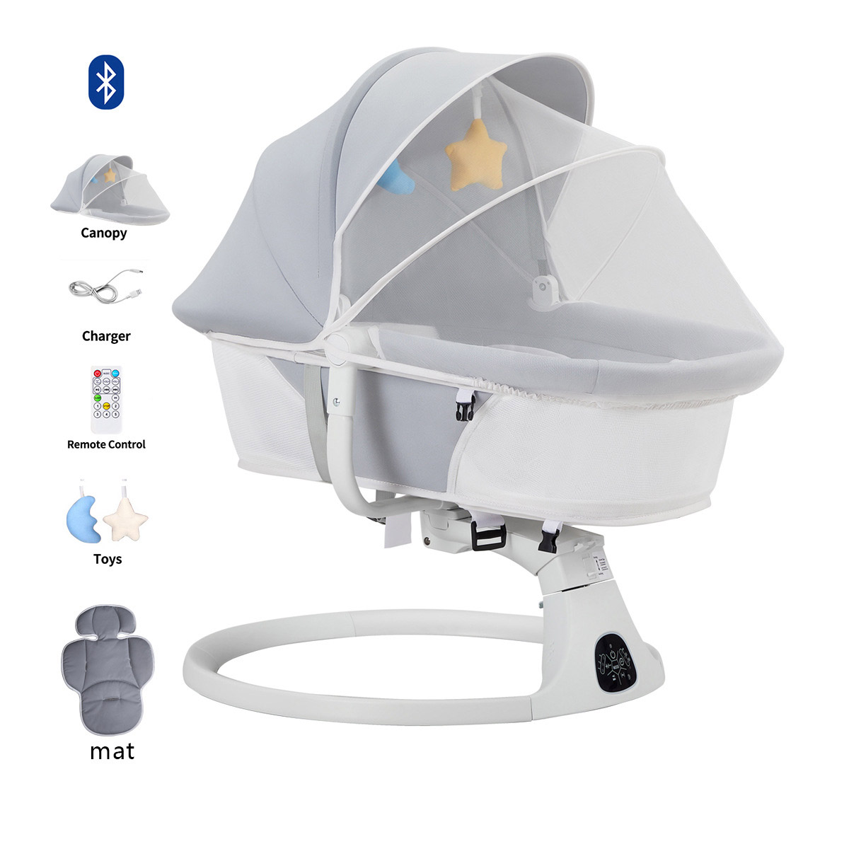 Baby Nursery Rocking Chair - مهد الطفل كرسي متأرجح متعدد الوظائف