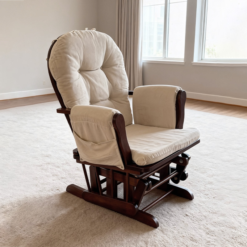 كرسي هزاز خشبي عصري للرضاعة ال - مراجعة Baby Nursery Rocking Chair وسعره