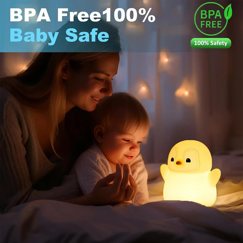 مصباح ليلي جديد على شكل بطريق  - مراجعة Baby Nursery Table Lamp وسعره