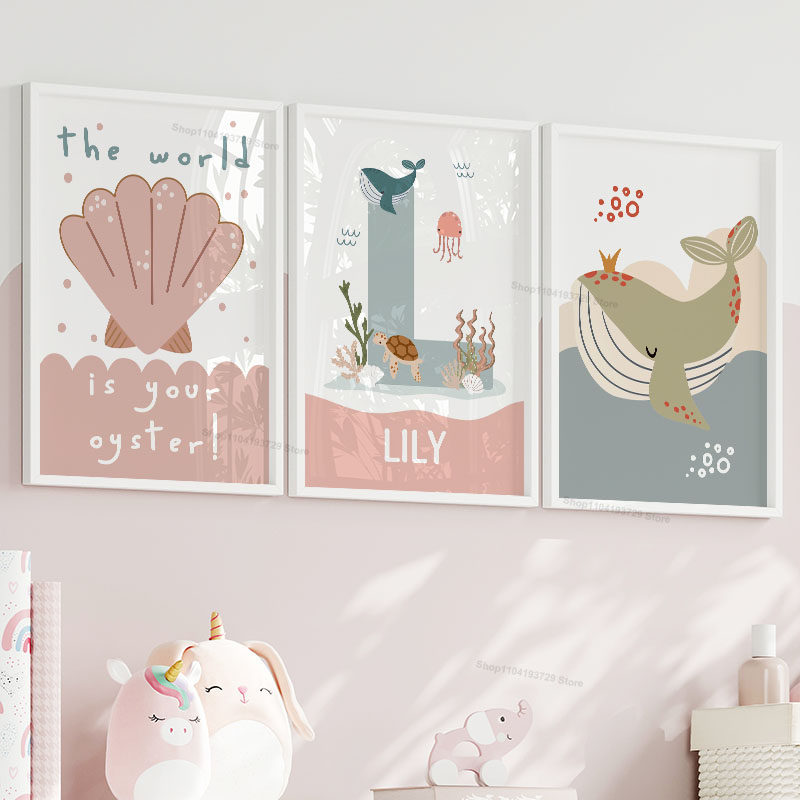 لوحات فنية جدارية مخصصة للأطفا - مراجعة Baby Nursery Name Wall Art وسعره
