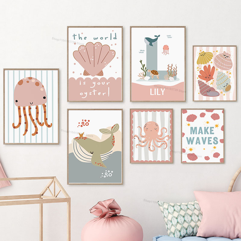 لوحات فنية جدارية مخصصة للأطفا - مراجعة Baby Nursery Name Wall Art وسعره