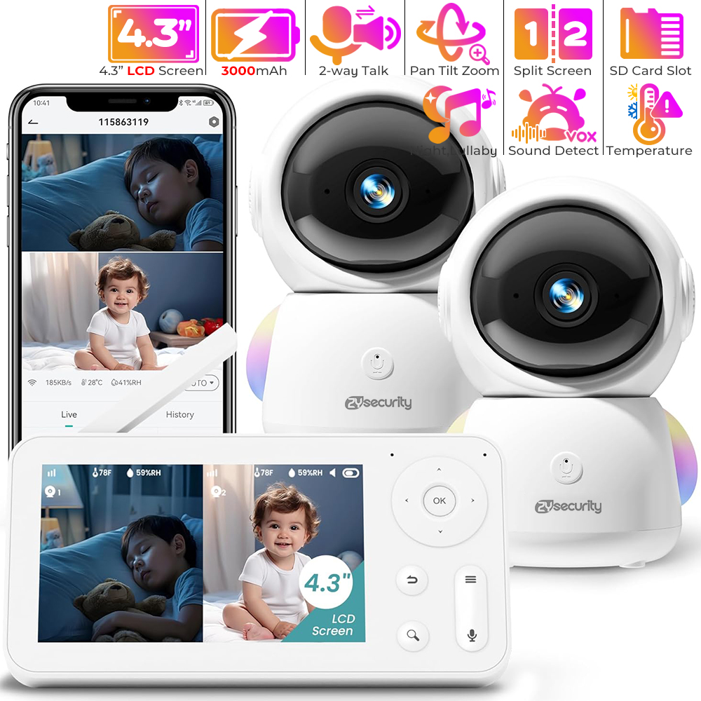 جهاز مراقبة الأطفال بدقة 2K مع - مراجعة Baby Nursery Temperature وسعره