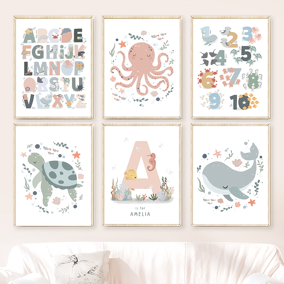 لوحة فنية جدارية بدون إطار بتص - مراجعة Baby Nursery Name Wall Art وسعره