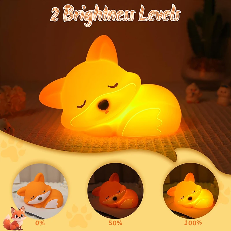 مصباح ليلي على شكل ثعلب لطيف م - مراجعة Baby Nursery Table Lamp وسعره