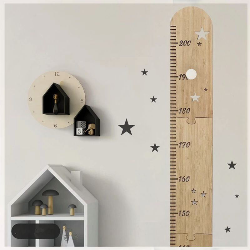 5 أوراق الشمال خشبية الاطفال ا - مراجعة Baby Nursery Wall Stickers وسعره