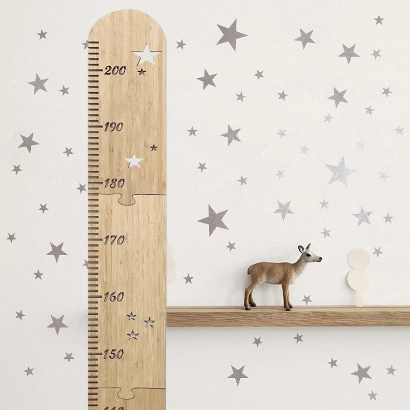 5 أوراق الشمال خشبية الاطفال ا - مراجعة Baby Nursery Wall Stickers وسعره