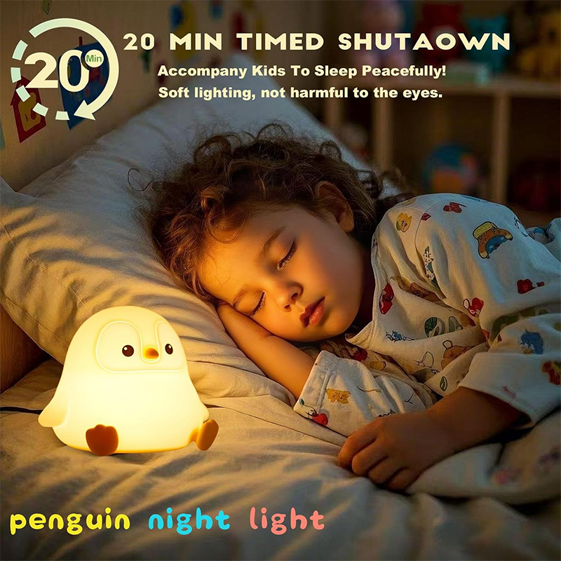 مصباح ليلي لطيف على شكل بطريق، - مراجعة Baby Nursery Table Lamp وسعره