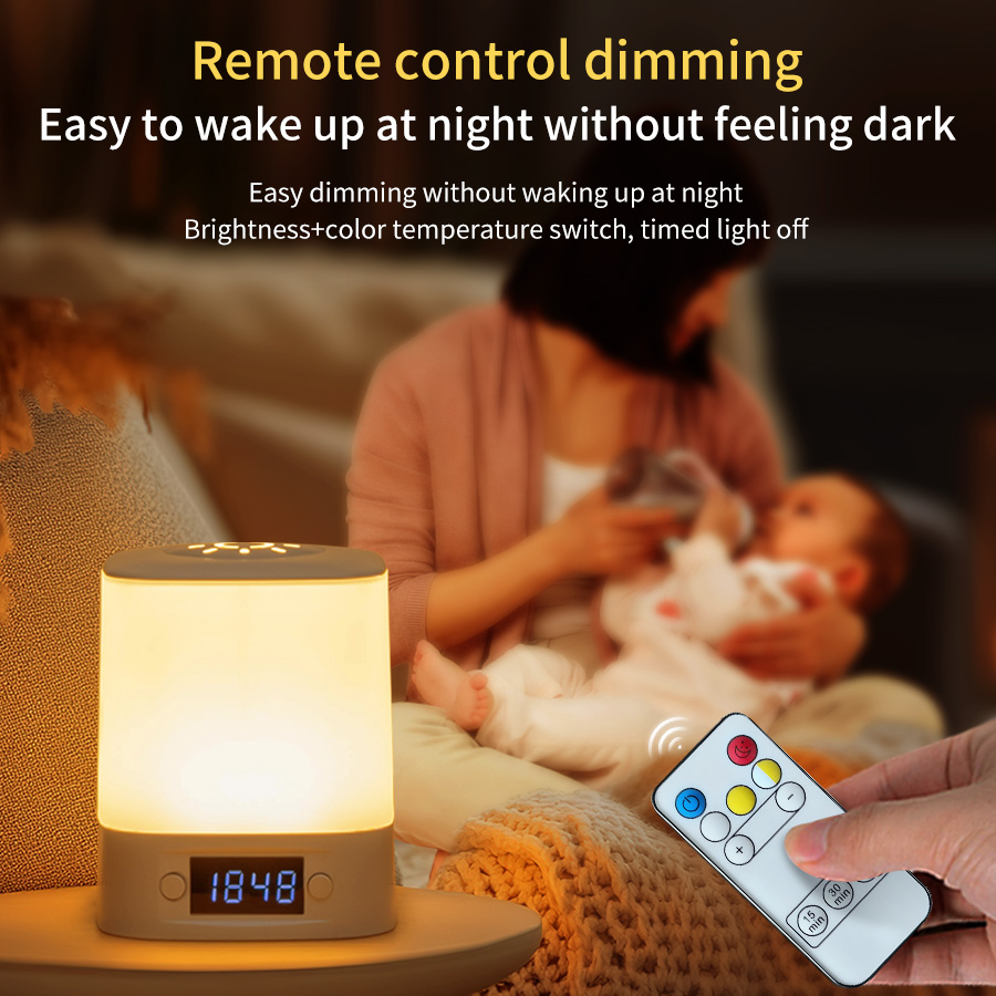 ضوء ليلي LED محمول مع عرض وقت  - مراجعة Baby Nursery Table Lamp وسعره