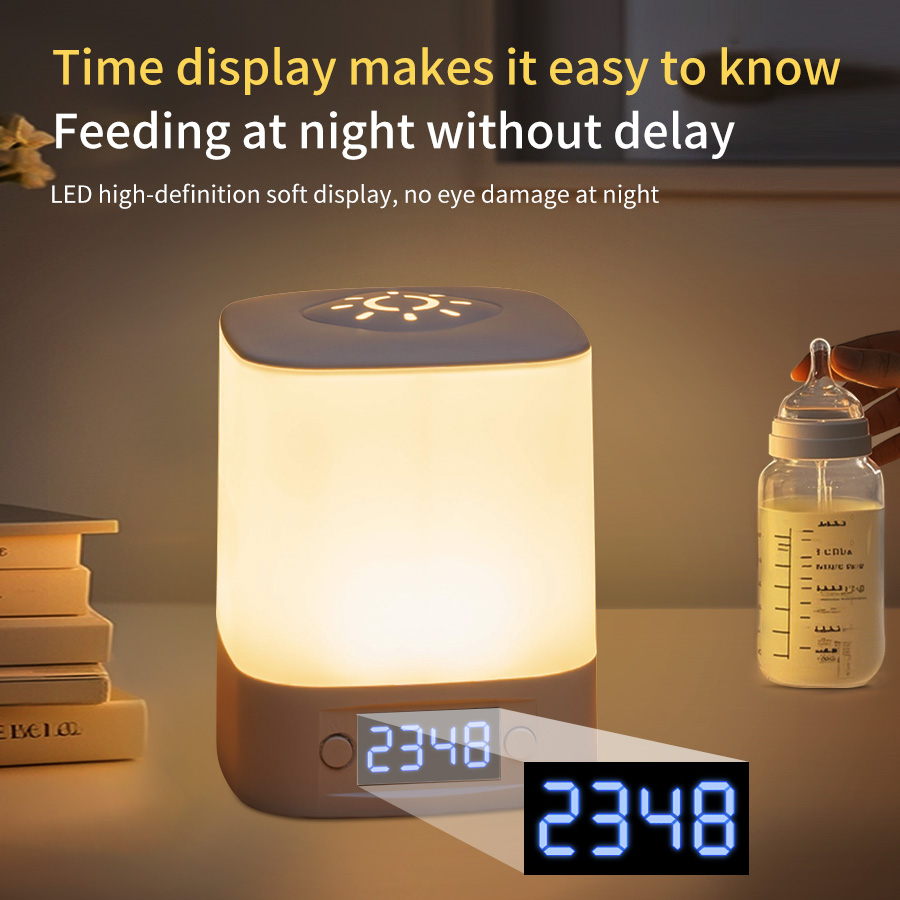 ضوء ليلي LED محمول مع عرض وقت  - مراجعة Baby Nursery Table Lamp وسعره