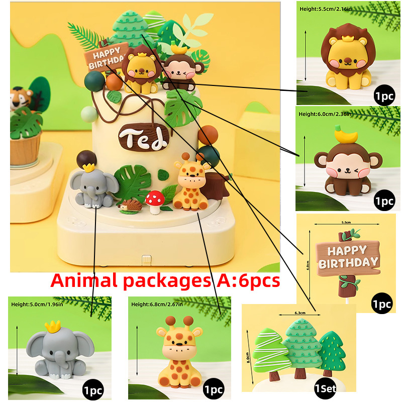 زينة كعكة على شكل حيوانات حديق - مراجعة Baby Nursery Jungle Theme وسعره