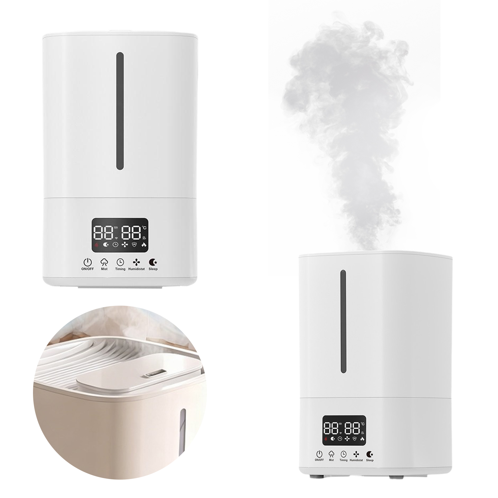 مرطب هواء ذكي سعة 5 لتر مع منق - مراجعة Baby Nursery Air Purifier وسعره