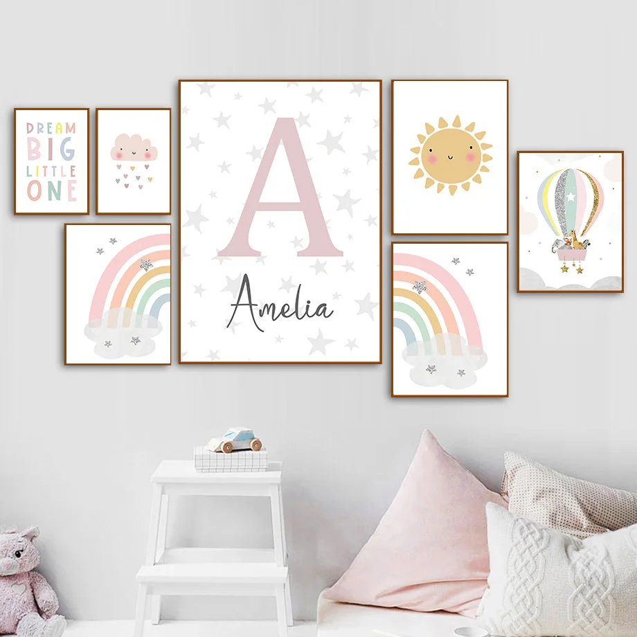 ملصقات وطباعات جدارية على الطر - مراجعة Baby Nursery Name Wall Art وسعره