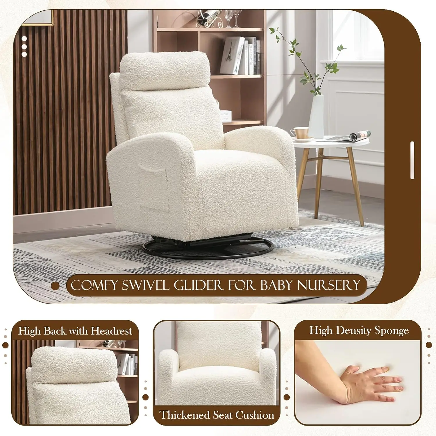 كرسي هزاز دوار عصري، كرسي هزاز - مراجعة Baby Nursery Rocking Chair وسعره