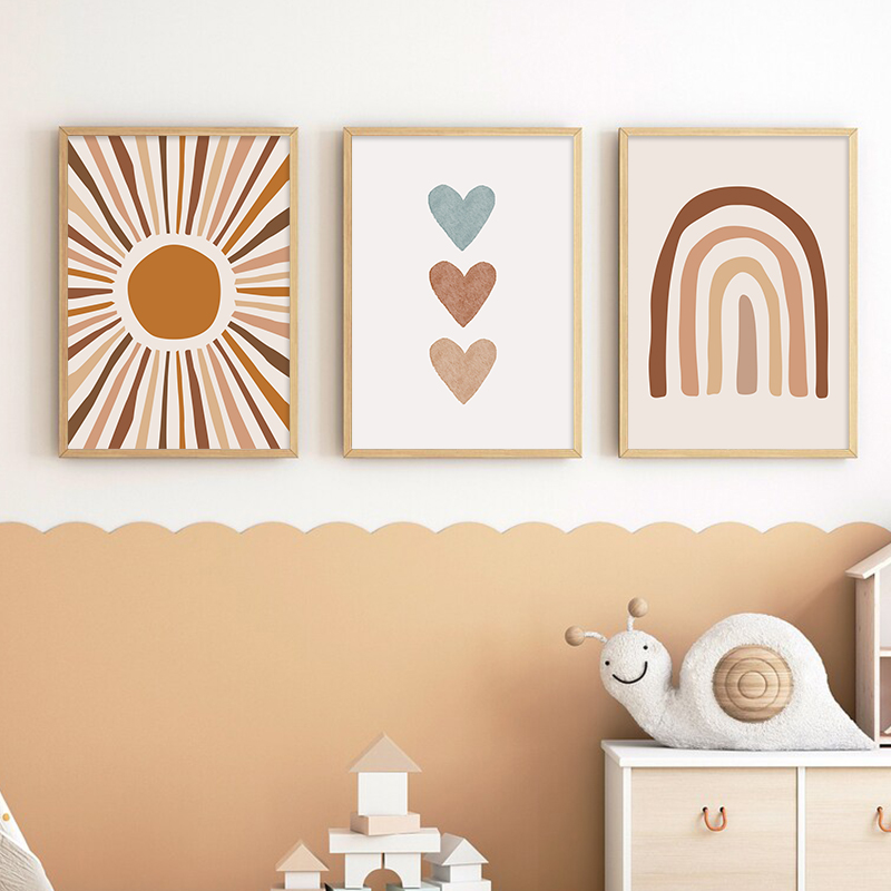 مجردة الشمس قوس قزح مخصص اسم ا - مراجعة Baby Nursery Name Wall Art وسعره