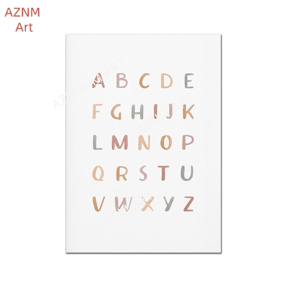 1/3 قطعة ، ملصق مخصص ABC 123 ق - مراجعة Baby Nursery Name Wall Art وسعره