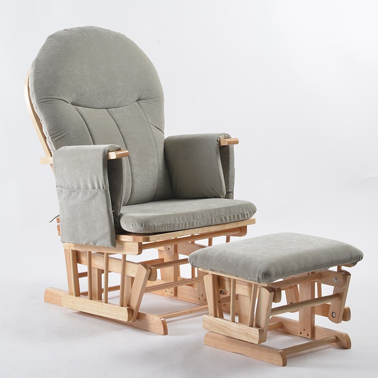 كرسي رضاعة خشبي عصري هزاز قابل - مراجعة Baby Nursery Rocking Chair وسعره