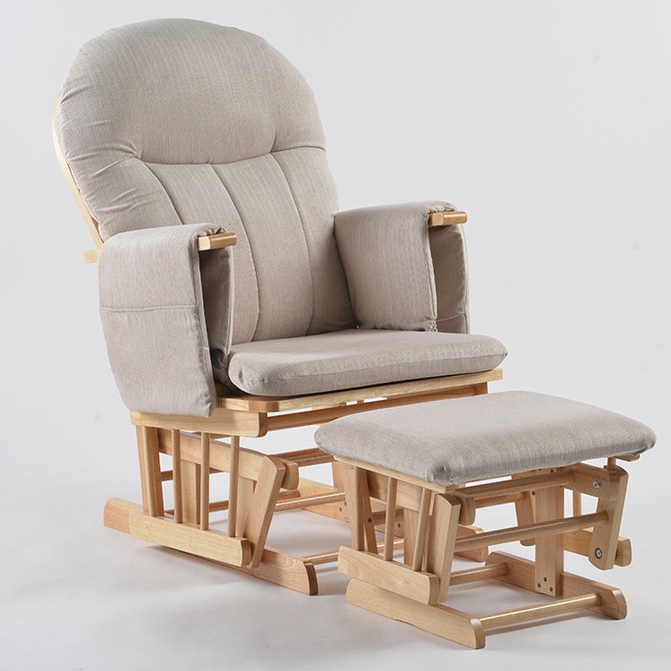 كرسي رضاعة خشبي عصري هزاز قابل - مراجعة Baby Nursery Rocking Chair وسعره