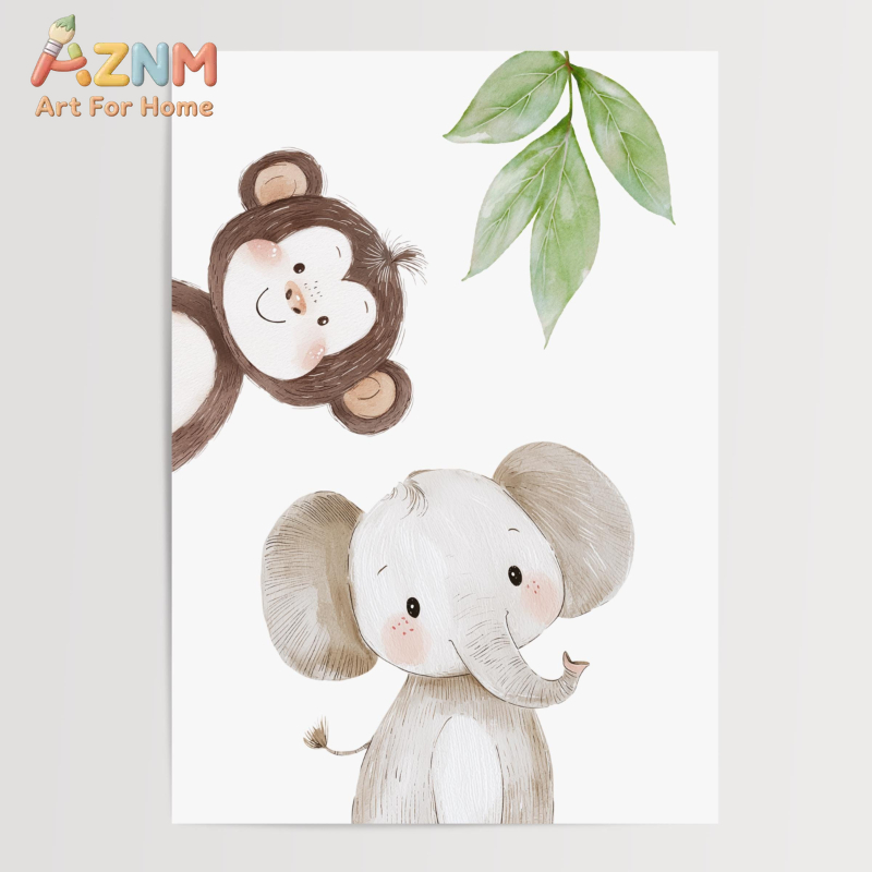 1 قطعة/3 قطع مطبوعات حيوانات ا - مراجعة Baby Nursery Jungle Theme وسعره
