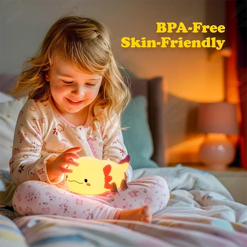 لطيف Axolotl ضوء الليل سيليكون - مراجعة Baby Nursery Table Lamp وسعره