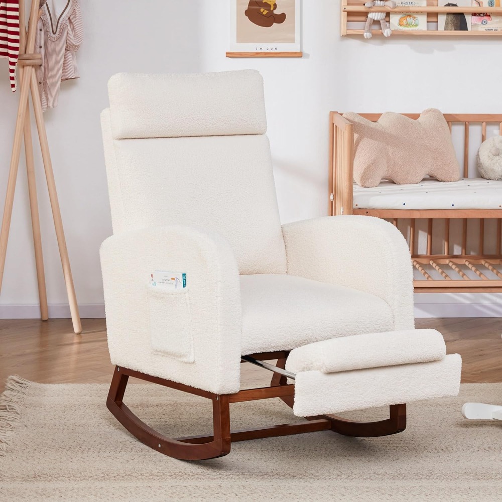 كرسي هزاز كرسي الحضانة مع ظهر  - مراجعة Baby Nursery Rocking Chair وسعره