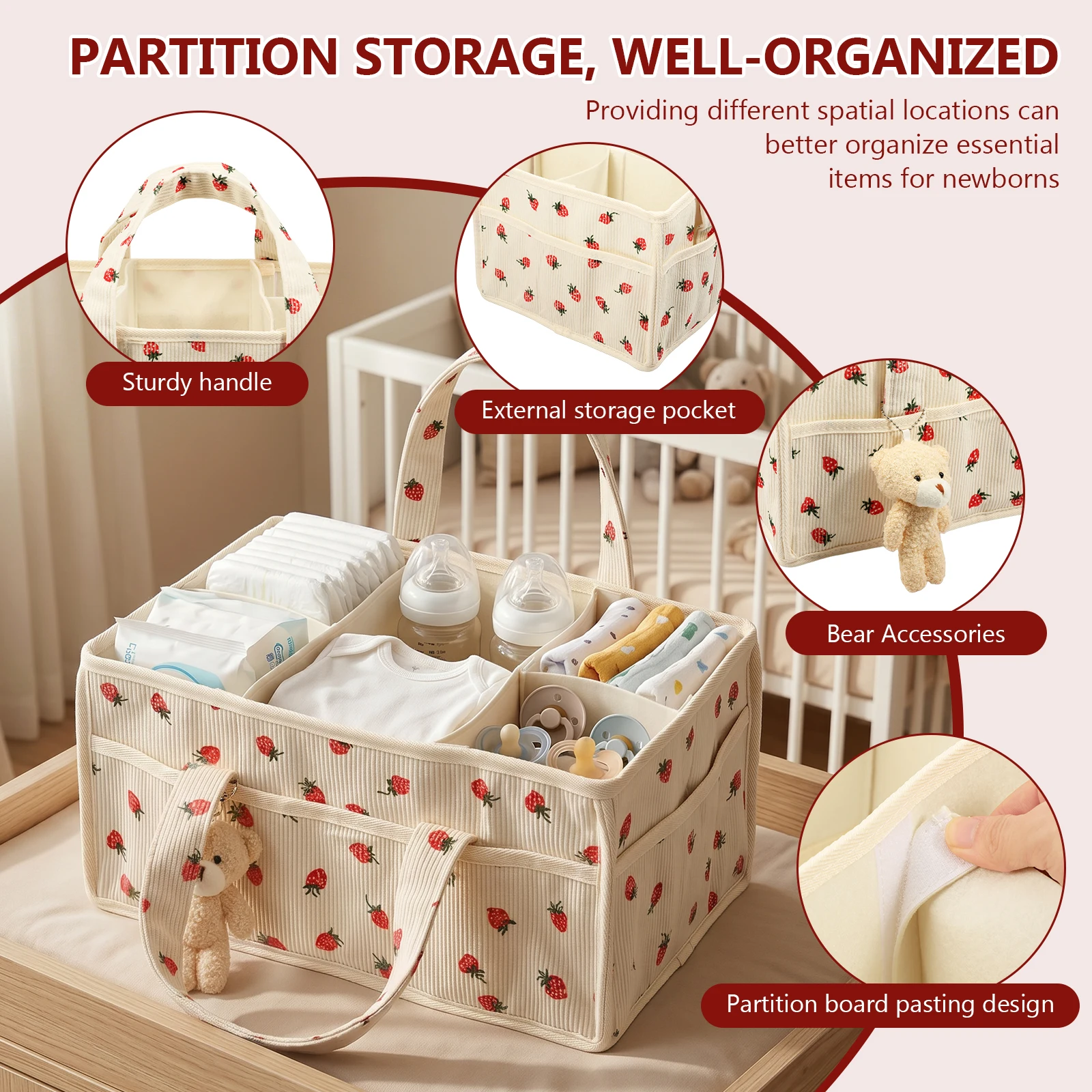 منظم سلة مناديل الأطفال المحمو - مراجعة Baby Nursery Handles وسعره