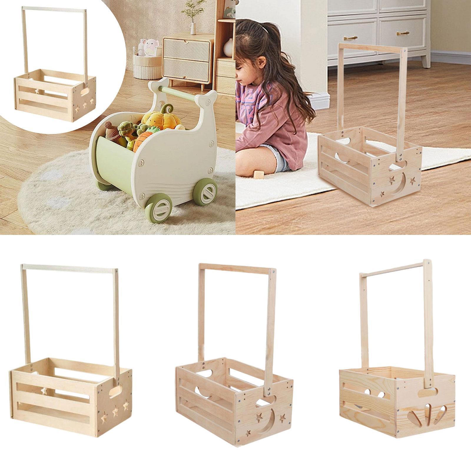 سلة تخزين خشبية بمقبض، منظم بس - مراجعة Baby Nursery Handles وسعره
