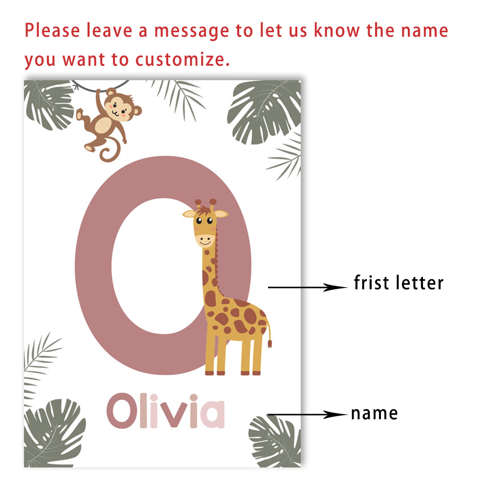 الشمال الغابة الحيوان الملصقات - مراجعة Baby Nursery Name Wall Art وسعره