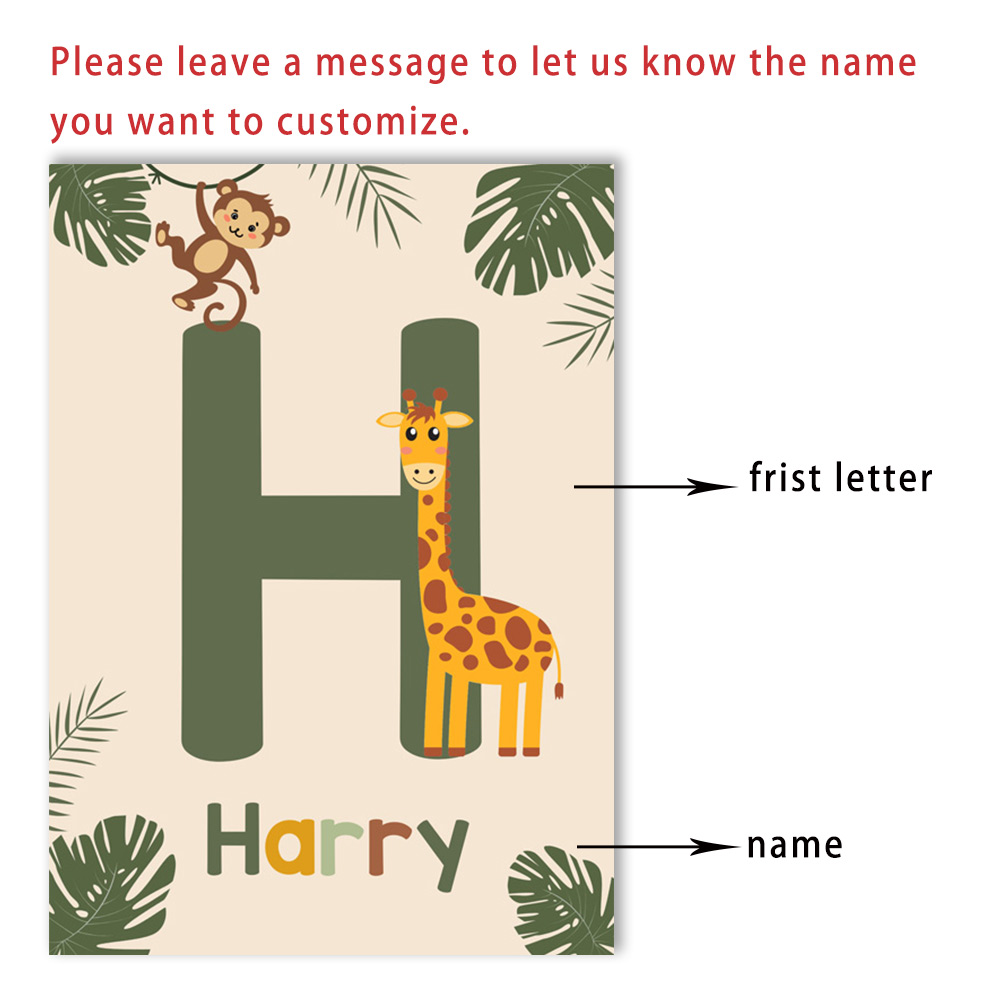 الشمال الغابة الحيوان الملصقات - مراجعة Baby Nursery Name Wall Art وسعره