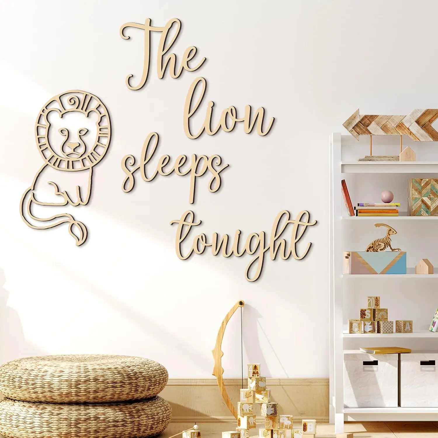 ديكور حائط خشبي من The Lion Sl - مراجعة Baby Nursery Jungle Theme وسعره