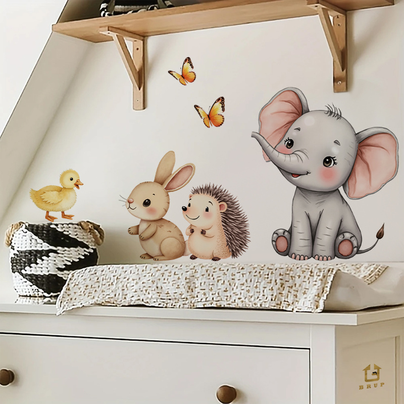 ملصق حائط على شكل حيوانات كرتو - مراجعة Baby Nursery Room وسعره