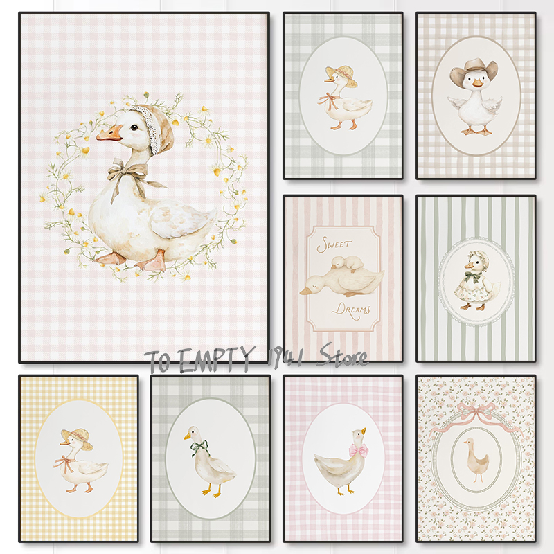لوحة قماشية جدارية بتصميم إوزة - مراجعة Baby Nursery Room وسعره