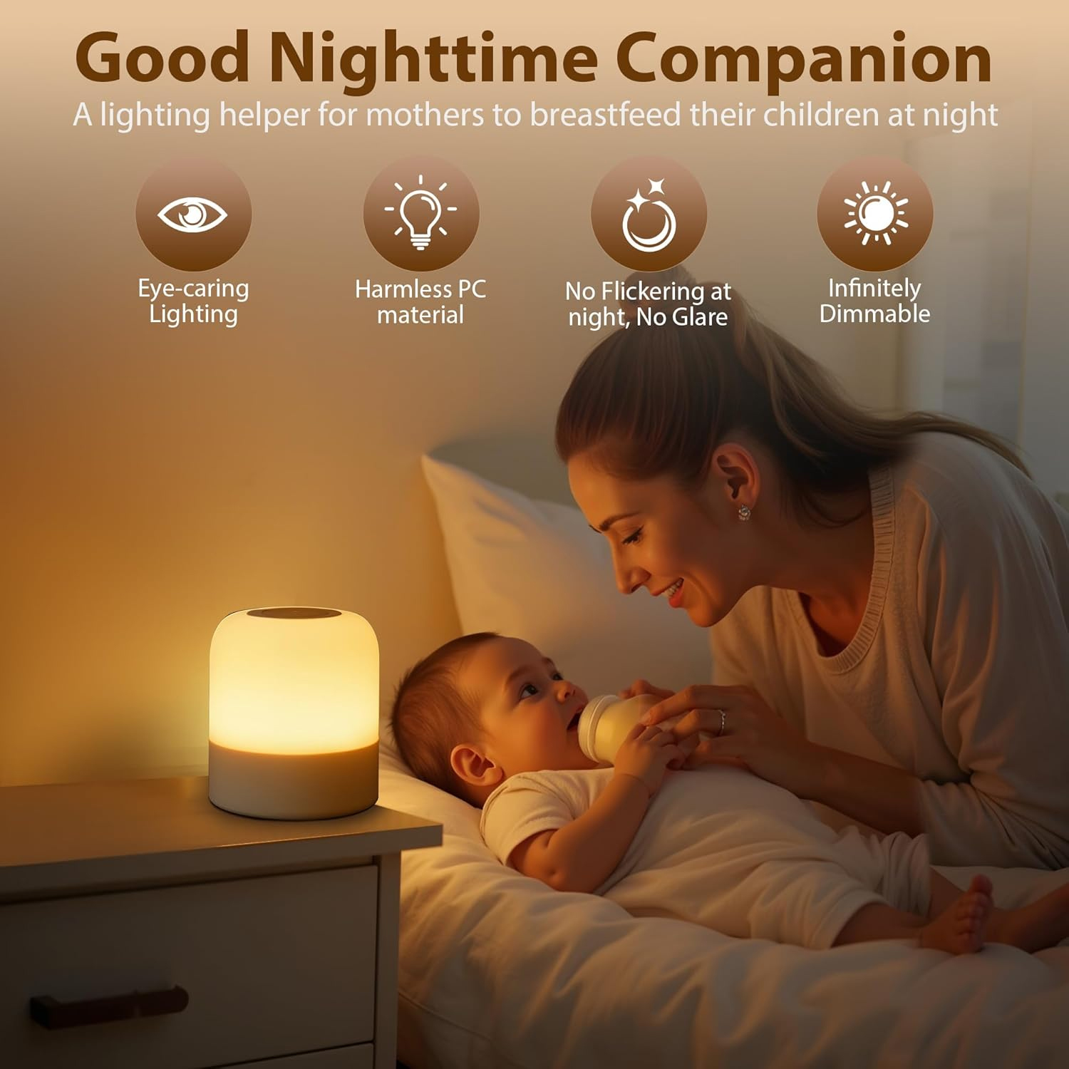 1 قطعة ضوء ليلي محمول للأطفال، - مراجعة Baby Nursery Table Lamp وسعره