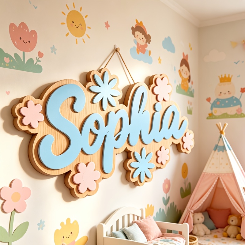 لافتة غرفة مخصصة بتصميم زهور،  - مراجعة Baby Nursery Themes وسعره
