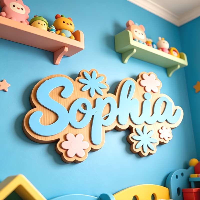 لافتة غرفة مخصصة بتصميم زهور،  - مراجعة Baby Nursery Themes وسعره