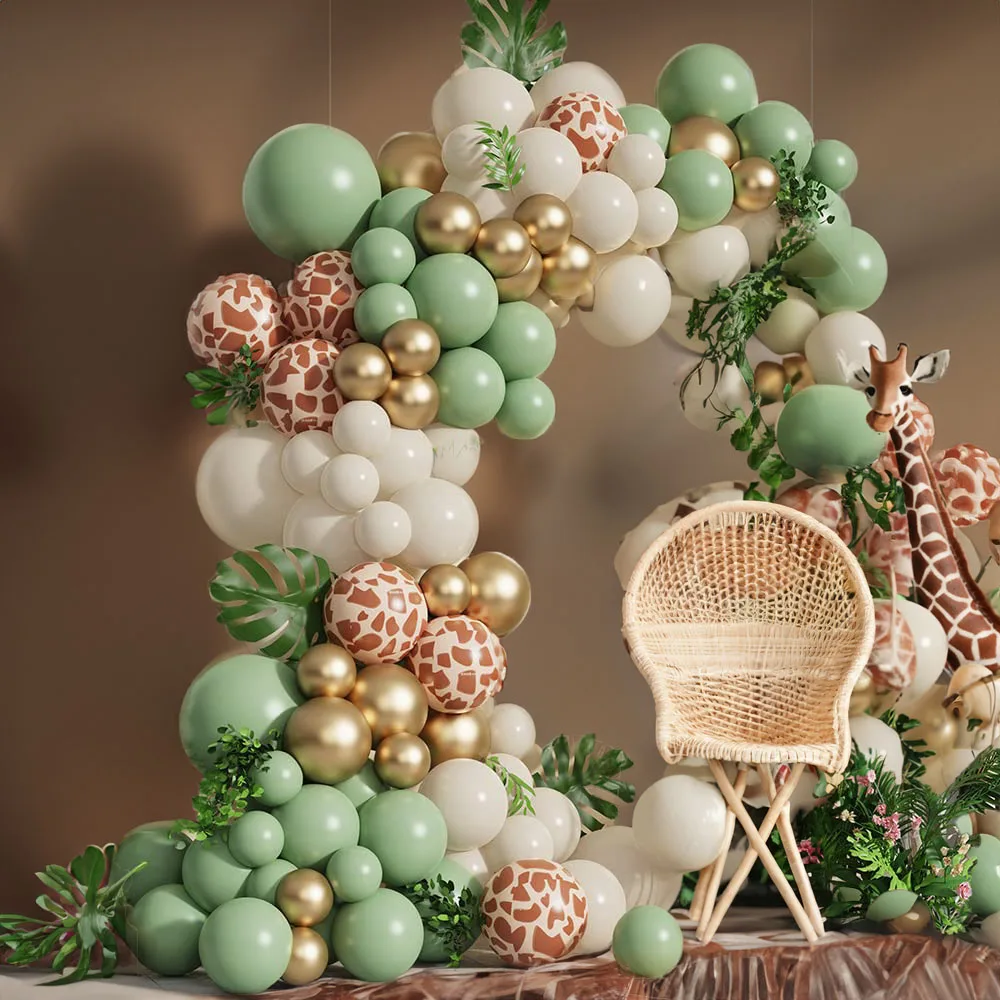 طقم قوس بالونات بتصميم الحياة  - مراجعة Baby Nursery Jungle Theme وسعره
