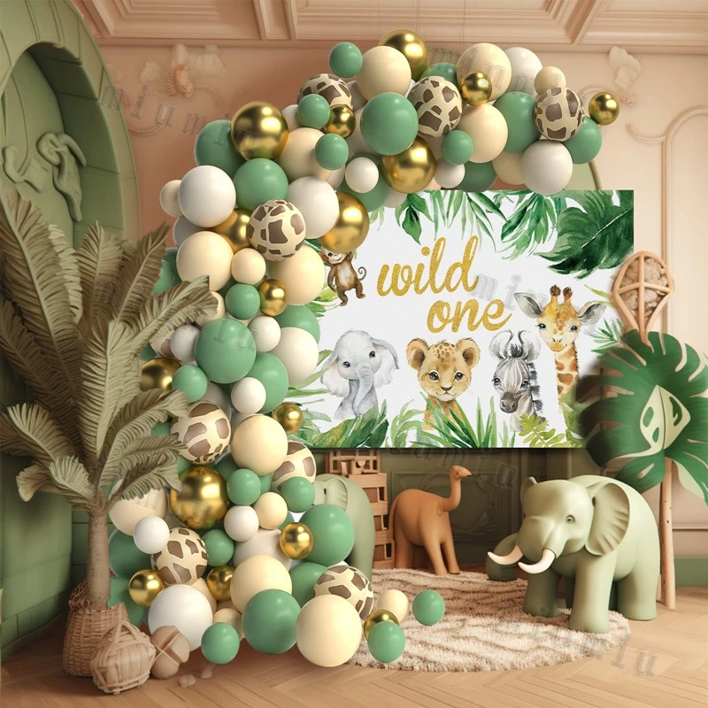 طقم قوس بالونات بتصميم الحياة  - مراجعة Baby Nursery Jungle Theme وسعره