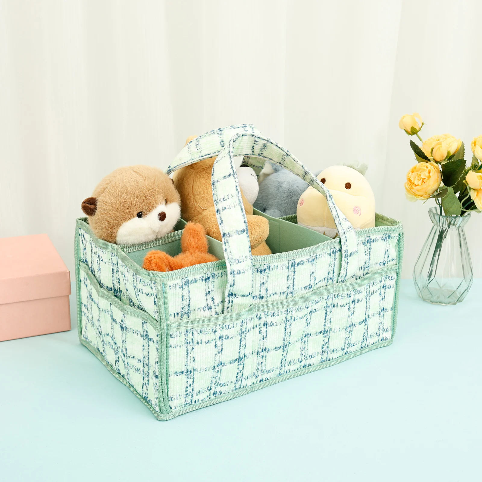 حقيبة حفاضات الطفل سلة تخزين ا - مراجعة Baby Nursery Handles وسعره
