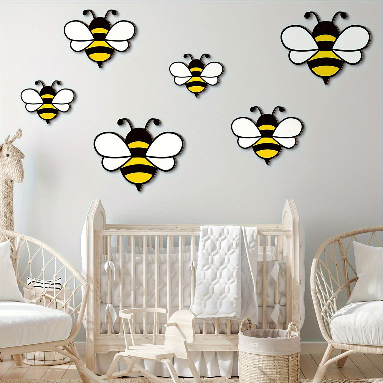 6 قطع من ملصقات الحائط الخشبية - مراجعة Baby Nursery Wall Stickers وسعره