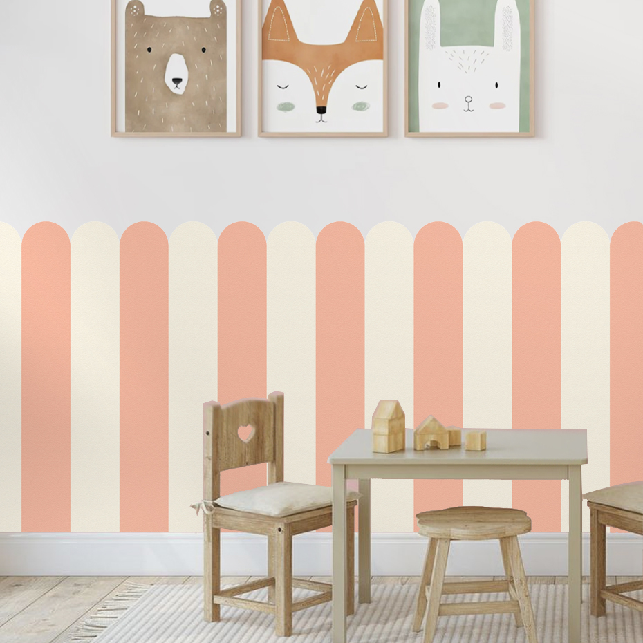 متعدد الألوان عمودي مخطط قوس خ - مراجعة Baby Nursery Room وسعره