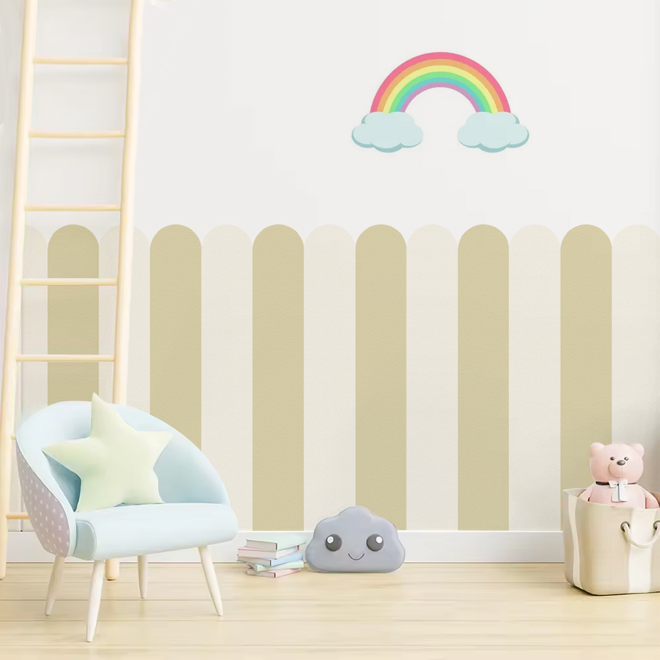 متعدد الألوان عمودي مخطط قوس خ - مراجعة Baby Nursery Room وسعره