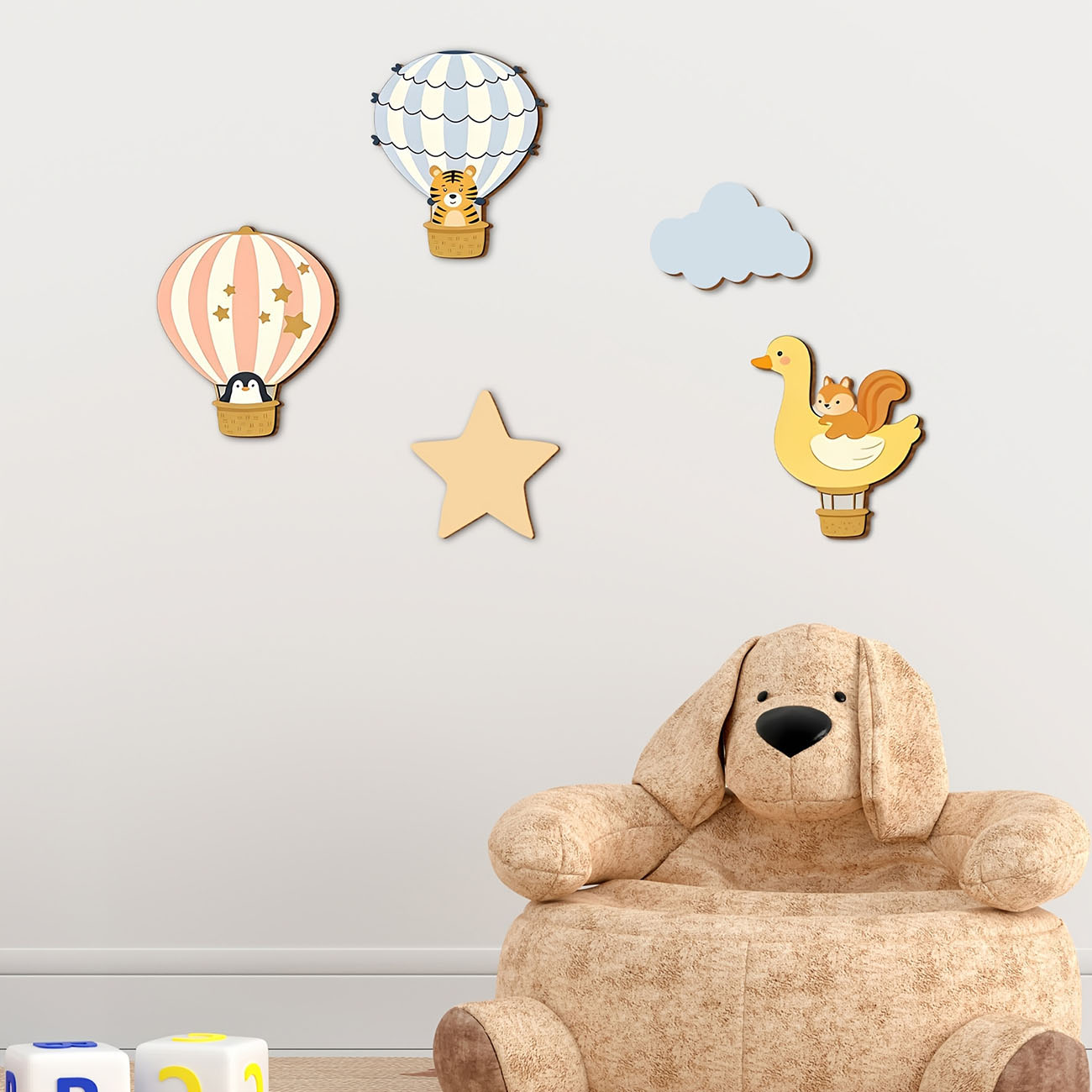 5 قطع من ملصقات الحائط الخشبية - مراجعة Baby Nursery Wall Stickers وسعره